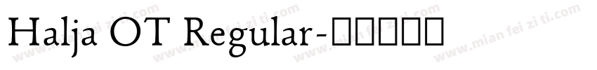 Halja OT Regular字体转换